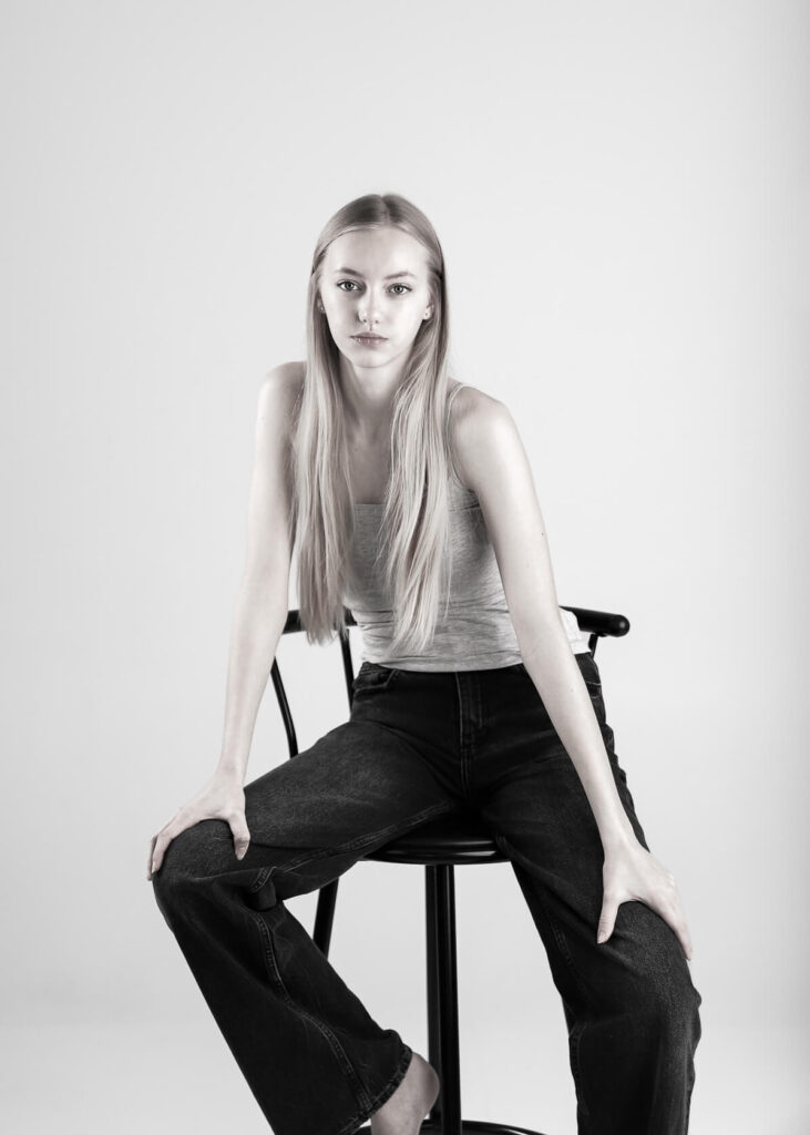 portreefotode pildistamine stuudios